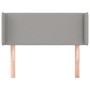 Cabecero de tela gris claro 103x16x78/88 cm