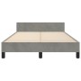 Estructura cama con cabecero terciopelo gris claro 120x190 cm de , Camas y somieres - Ref: Foro24-3270584, Precio: 160,97 €, ...