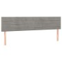 Estructura cama con cabecero terciopelo gris claro 120x190 cm de , Camas y somieres - Ref: Foro24-3270584, Precio: 160,97 €, ...