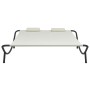 Tumbona de jardín tela blanco crema de vidaXL, Camas para exteriores - Ref: Foro24-48074, Precio: 90,48 €, Descuento: %
