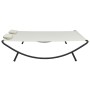 Tumbona de jardín tela blanco crema de vidaXL, Camas para exteriores - Ref: Foro24-48074, Precio: 90,48 €, Descuento: %