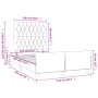 Dunkelgrüner Samtbettrahmen mit Kopfteil 120x190 cm von , Betten und Lattenroste - Ref: Foro24-3270599, Preis: 190,60 €, Raba...