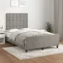 Bettgestell mit hellgrauem Samtkopfteil 120x190 cm von , Betten und Lattenroste - Ref: Foro24-3270602, Preis: 180,63 €, Rabat...