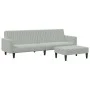 Zweiteilige Sofagarnitur aus hellgrauem Samt von , Sofas - Ref: Foro24-3216280, Preis: 339,79 €, Rabatt: %
