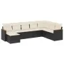 Set de sofás de jardín 8 piezas y cojines ratán sintético negro de , Conjuntos de jardín - Ref: Foro24-3258647, Precio: 461,3...