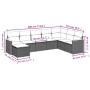 8-piece garden sofa set and black synthetic rattan cushions by , Garden sets - Ref: Foro24-3258647, Price: 467,89 €, Discount: %