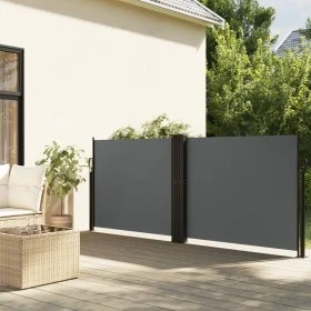 Anthracite gray retractable side awning 100x1000 cm by , Umbrellas - Ref: Foro24-4004688, Price: 133,46 €, Discount: %
