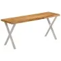 Banco con borde natural madera de acacia maciza 105 cm de , Bancos - Ref: Foro24-372758, Precio: 94,25 €, Descuento: %