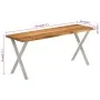 Banco con borde natural madera de acacia maciza 105 cm de , Bancos - Ref: Foro24-372758, Precio: 94,25 €, Descuento: %