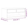 SAUDA Couchtisch aus massivem eichenfarbenem Kiefernholz 99x55x45 cm von , Couchtisch - Ref: Foro24-377598, Preis: 123,59 €, ...