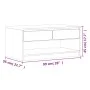 SAUDA Couchtisch aus massivem eichenfarbenem Kiefernholz 99x55x45 cm von , Couchtisch - Ref: Foro24-377598, Preis: 121,65 €, ...