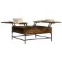 Engineered wood and metal smoke oak coffee table 95x95x45 cm by , Coffee table - Ref: Foro24-3217066, Price: 110,35 €, Discou...