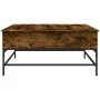 Engineered wood and metal smoke oak coffee table 95x95x45 cm by , Coffee table - Ref: Foro24-3217066, Price: 110,35 €, Discou...