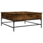 Engineered wood and metal smoke oak coffee table 95x95x45 cm by , Coffee table - Ref: Foro24-3217066, Price: 110,35 €, Discou...