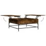 Engineered wood and metal smoke oak coffee table 95x95x45 cm by , Coffee table - Ref: Foro24-3217066, Price: 110,35 €, Discou...