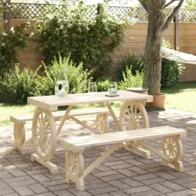 Garden dining set 3 pieces solid fir wood by , Garden sets - Ref: Foro24-3207137, Price: 354,78 €, Discount: %