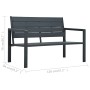 Graue HDPE-Gartenbank in Holzoptik, 120 cm von vidaXL, Gartenbänke - Ref: Foro24-47874, Preis: 178,04 €, Rabatt: %