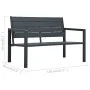 Graue HDPE-Gartenbank in Holzoptik, 120 cm von vidaXL, Gartenbänke - Ref: Foro24-47874, Preis: 154,48 €, Rabatt: %