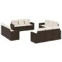 Garden sofa and cushion set 12 pieces brown synthetic rattan by , Garden sets - Ref: Foro24-3218763, Price: 890,75 €, Discoun...