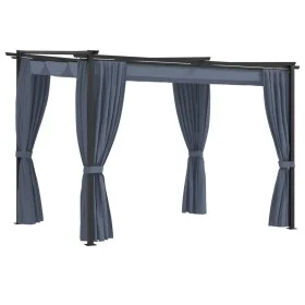 Gazebo with anthracite gray steel curtains 3x3 m by vidaXL, Tents and gazebos - Ref: Foro24-48051, Price: 369,16 €, Discount: %