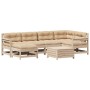 Juego de muebles de jardín 7 pzas y cojines madera maciza pino de , Conjuntos de jardín - Ref: Foro24-3250944, Precio: 480,42 €