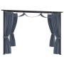 Gazebo with anthracite gray steel curtains 3x3 m by vidaXL, Tents and gazebos - Ref: Foro24-48051, Price: 376,82 €, Discount: %