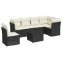 7-teiliges Garten-Essset und schwarze Kissen aus synthetischem Rattan von , Gartensets - Ref: Foro24-3249545, Preis: 418,59 €...