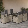 Set comedor jardín 7 pzas y cojines ratán sintético gris claro de , Conjuntos de jardín - Ref: Foro24-3212698, Precio: 906,75...