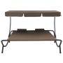 Outdoor-Liege mit Baldachin und braunen Kissen von vidaXL, Betten im Freien - Ref: Foro24-48069, Preis: 123,81 €, Rabatt: %