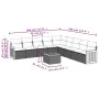 Gartensofa-Set 10-teilig mit schwarzen synthetischen Rattankissen von , Gartensets - Ref: Foro24-3260144, Preis: 586,44 €, Ra...