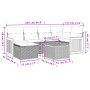 7-teiliges Garten-Essset und schwarze Kissen aus synthetischem Rattan von , Gartensets - Ref: Foro24-3260263, Preis: 428,51 €...