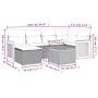 7-teiliges Garten-Essset und schwarze Kissen aus synthetischem Rattan von , Gartensets - Ref: Foro24-3260263, Preis: 431,95 €...