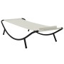 Cremefarbene Gartenliege aus Stahl, 200 x 90 cm von vidaXL, Betten im Freien - Ref: Foro24-48080, Preis: 76,58 €, Rabatt: %