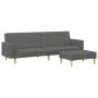 2-Sitzer-Schlafsofa mit Hocker aus dunkelgrauem Stoff von , Sofas - Ref: Foro24-3216228, Preis: 337,48 €, Rabatt: %