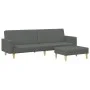 2-Sitzer-Schlafsofa mit Hocker aus dunkelgrauem Stoff von , Sofas - Ref: Foro24-3216228, Preis: 313,29 €, Rabatt: %