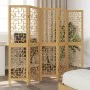 5-panel partition screen solid brown paulownia wood by , Room dividers - Ref: Foro24-358869, Price: 105,06 €, Discount: %