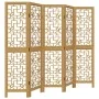 5-panel partition screen solid brown paulownia wood by , Room dividers - Ref: Foro24-358869, Price: 105,06 €, Discount: %