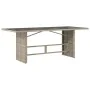 Mesa jardín superficie vidrio ratán PE gris claro 190x80x74 cm de , Mesas de jardín - Ref: Foro24-365308, Precio: 178,78 €, D...
