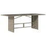 Mesa jardín superficie vidrio ratán PE gris claro 190x80x74 cm de , Mesas de jardín - Ref: Foro24-365308, Precio: 178,78 €, D...