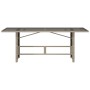 Garden table surface glass PE rattan light gray 190x80x74 cm by , Garden tables - Ref: Foro24-365308, Price: 182,08 €, Discou...