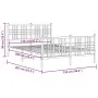 Black metal headboard and footboard bed frame 120x200 cm by , Beds and slatted bases - Ref: Foro24-376340, Price: 113,46 €, D...