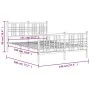 Estructura de cama cabecero y estribo metal negro 140x190 cm de , Camas y somieres - Ref: Foro24-376342, Precio: 106,83 €, De...