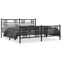 Estructura de cama cabecero y estribo metal negro 200x200 cm de , Camas y somieres - Ref: Foro24-376349, Precio: 147,56 €, De...