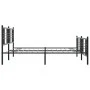 Black metal headboard and footboard bed frame 200x200 cm by , Beds and slatted bases - Ref: Foro24-376349, Price: 145,26 €, D...