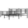 Bettgestell mit Kopf- und Fußteil aus schwarzem Metall, 200 x 200 cm von , Betten und Lattenroste - Ref: Foro24-376349, Preis...