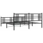 Black metal headboard and footboard bed frame 200x200 cm by , Beds and slatted bases - Ref: Foro24-376349, Price: 145,26 €, D...