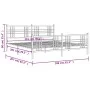 Black metal headboard and footboard bed frame 200x200 cm by , Beds and slatted bases - Ref: Foro24-376349, Price: 145,26 €, D...