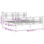 Estructura de cama cabecero y estribo metal negro 200x200 cm de , Camas y somieres - Ref: Foro24-376349, Precio: 147,56 €, De...