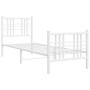 Metallbettgestell mit Kopf- und Fußteil weiß 80x200 cm von , Betten und Lattenroste - Ref: Foro24-376382, Preis: 81,72 €, Rab...