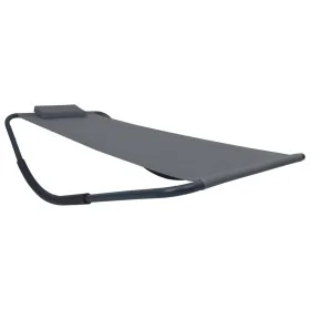 Sonnenliege aus grauem Stahl 200x90 cm von vidaXL, Betten im Freien - Ref: Foro24-48085, Preis: 82,47 €, Rabatt: %